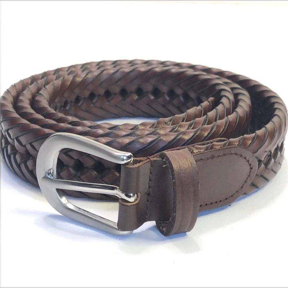 Men’s Braided Genuine Leather Belt size 40